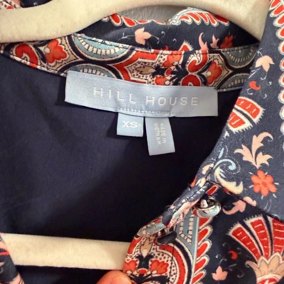 Hill House Navy and Peach Printed Maxi Dress - Picture 4 of 4